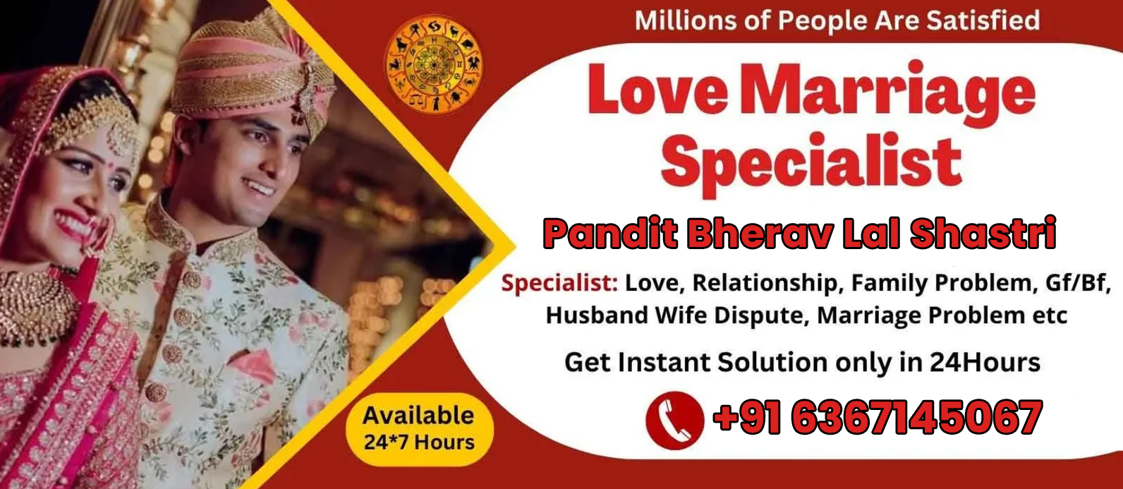 Pandit bherav lal Shastri +91-6367145067